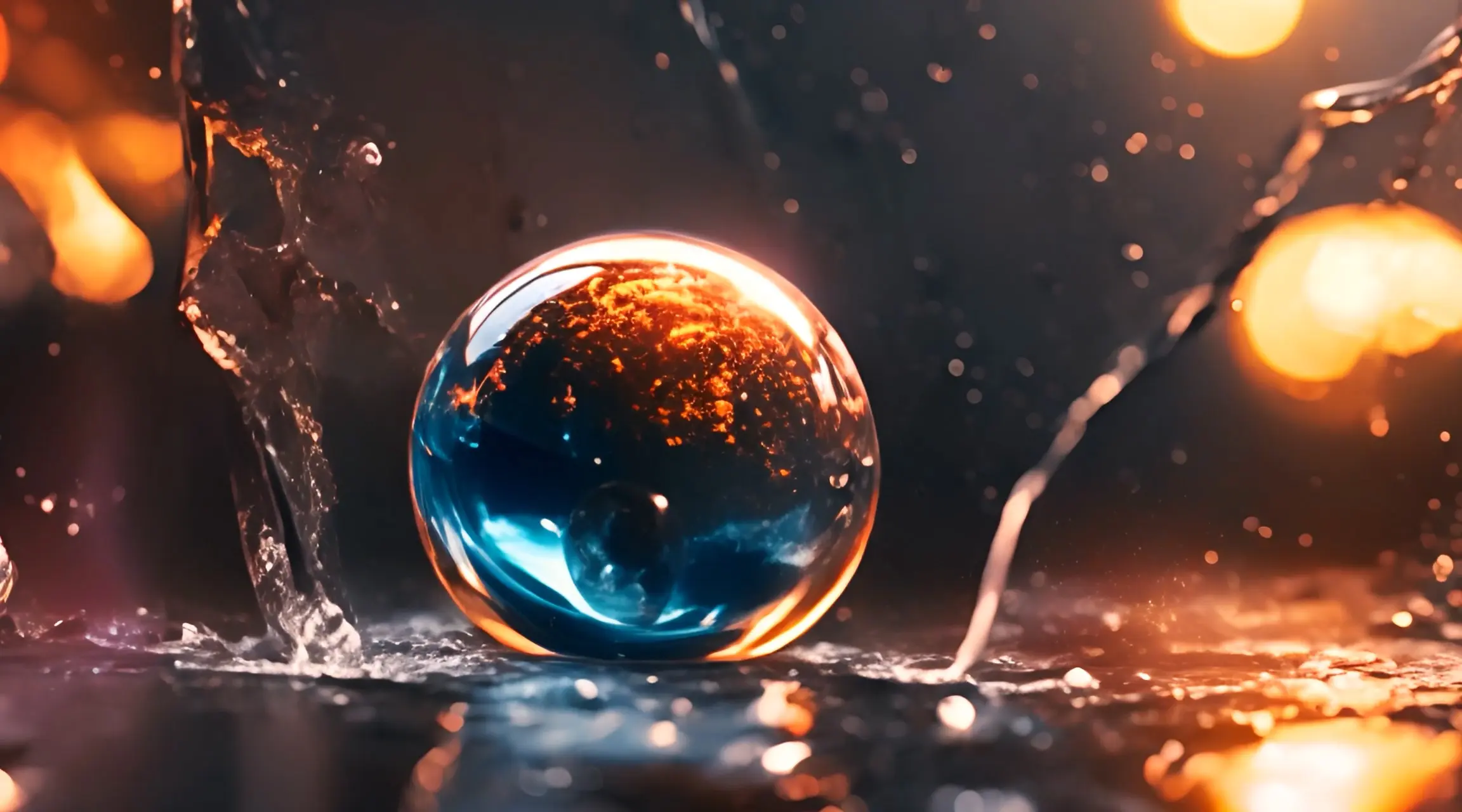 Eruptive Crystal Sphere Dynamic Stock Video